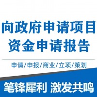 向政府申請項目資金、立項申請報告