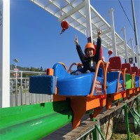 大型戶外無動力單軌滑車 山地軌道多個滑輪觀光車 無縫鋼管焊接